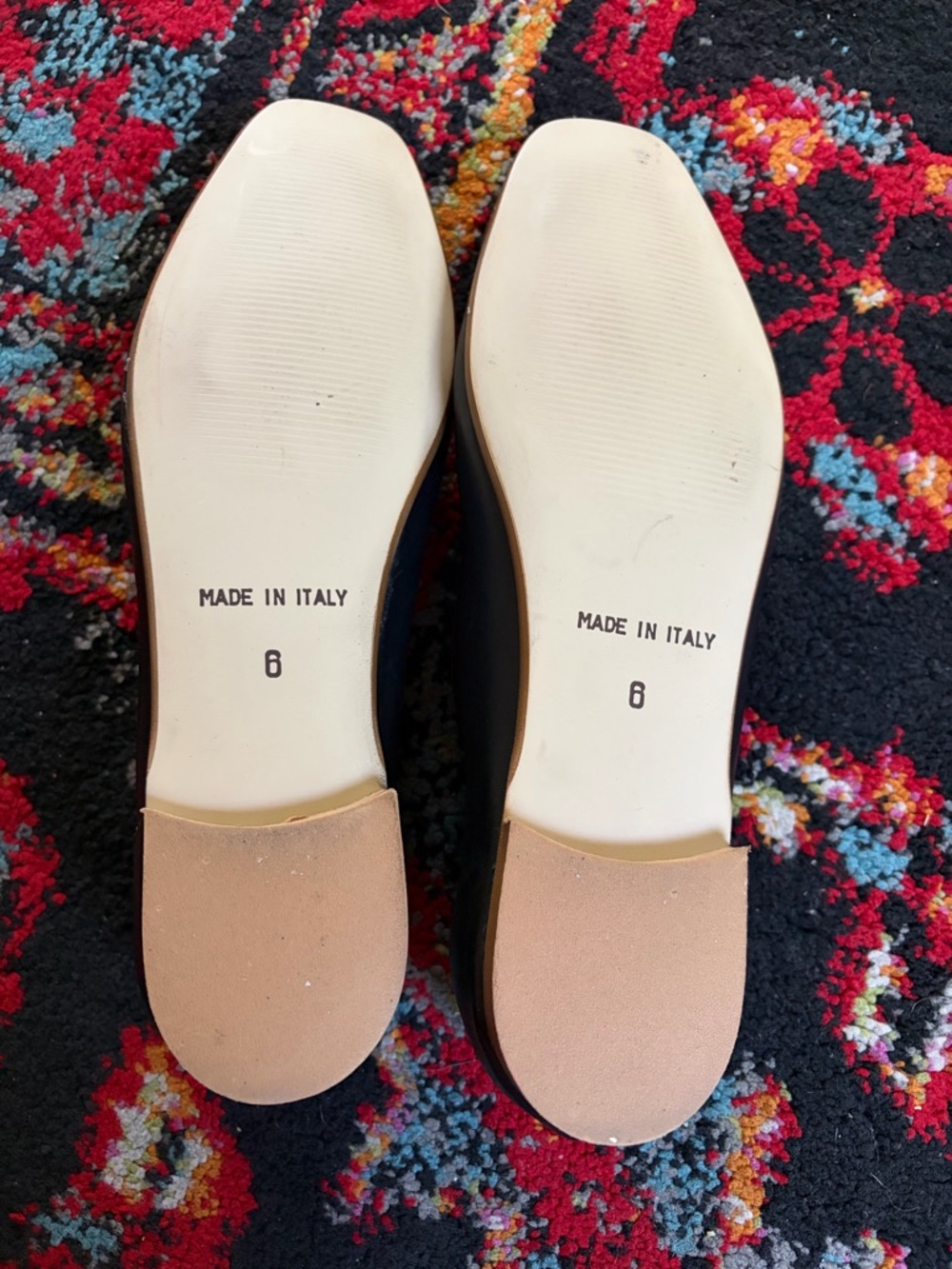 Coach and Four Black Leather Square-Toe Ballet Flats - Size 6 - Picture 5 of 5